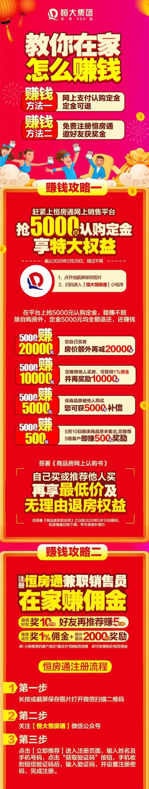恒大全面推行网上购房：甜蜜直达有钱赚